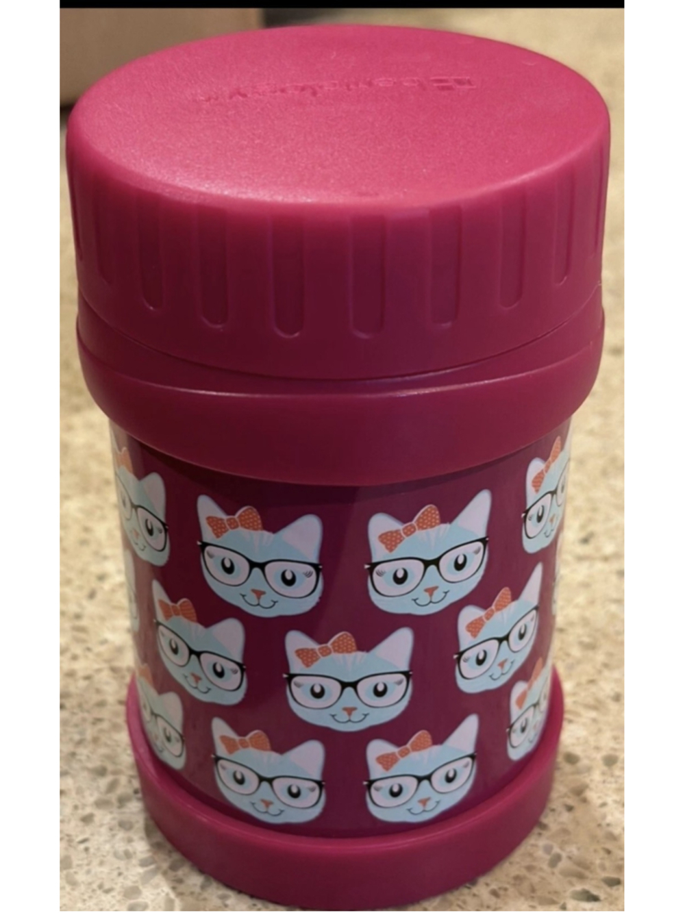 Bentology Stainless Steel Insulated 13oz Thermos - Kitty print